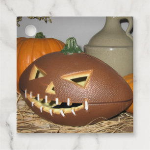 Märkre för fotboll Pumpkin Wooden Gift Gåvor Etiketter