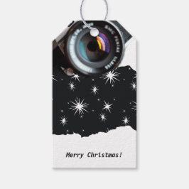 Märkre för foto-säljfrämjande God jul-gåva Presentetikett