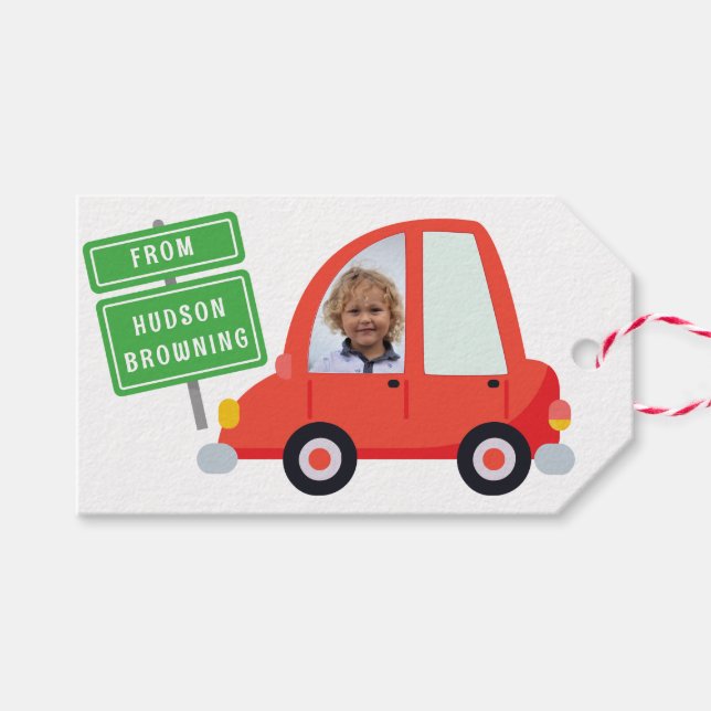 Märkre för fotopatbilsgåva till Personlig Presentetikett (Framsidan (Horizontal))