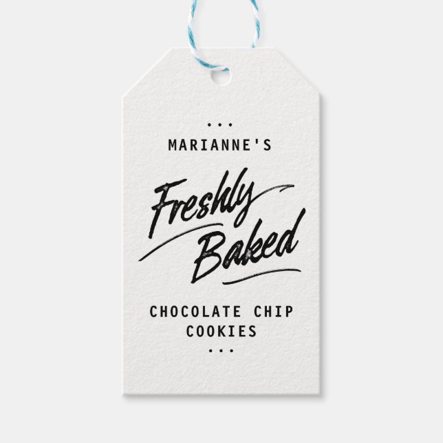 Märkre för Freshly Baked Personlig Label Gift Presentetikett (Framsidan)