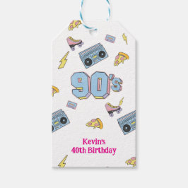 Märkre för funky 90:s tema Birthday Gift Presentetikett
