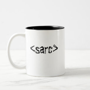 Märkre för Funny Sarcasm-kod Två-Tonad Mugg