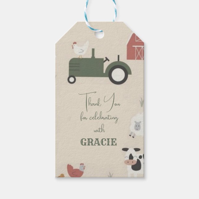 Märkre för gård och djur presentetikett (Framsidan)