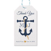 Märkre för gåva av blåankarnautiska bröllop