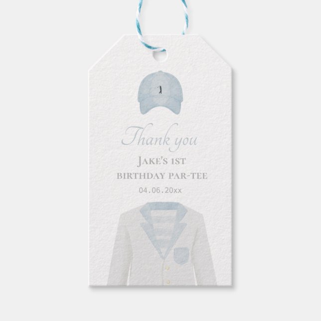 Märkre för gåva av enhetlig golfplatta födelsedags presentetikett (Framsidan)