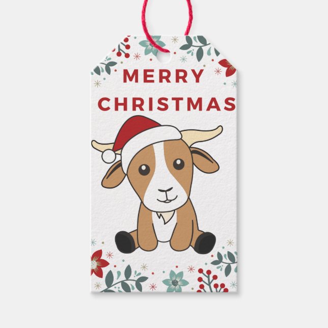 Märkre för gåva av get julgetter Vinterdjur Presentetikett (Framsidan)