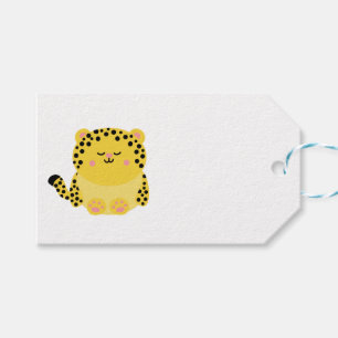 Märkre för gåva av kawaii-stil-djur presentetikett