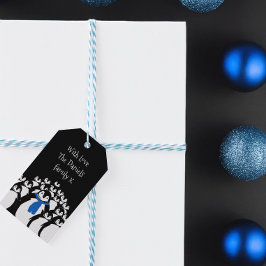Märkre för gåva av Personlig till Cute Jul Penguin Presentetikett