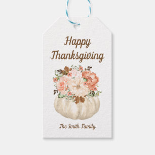 Märkre för gåva för happy thanksgiving för presentetikett