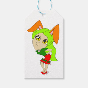märkre för gåva från chibi bunnygirl presentetikett