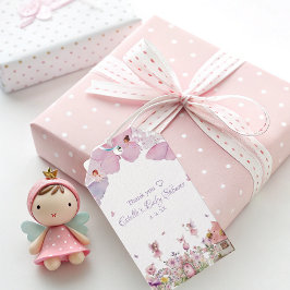 Märkre för gåva från cute Fairy Baby Shower Presentetikett