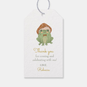 Märkre för gåva från dagstidningen Cute Frog Presentetikett
