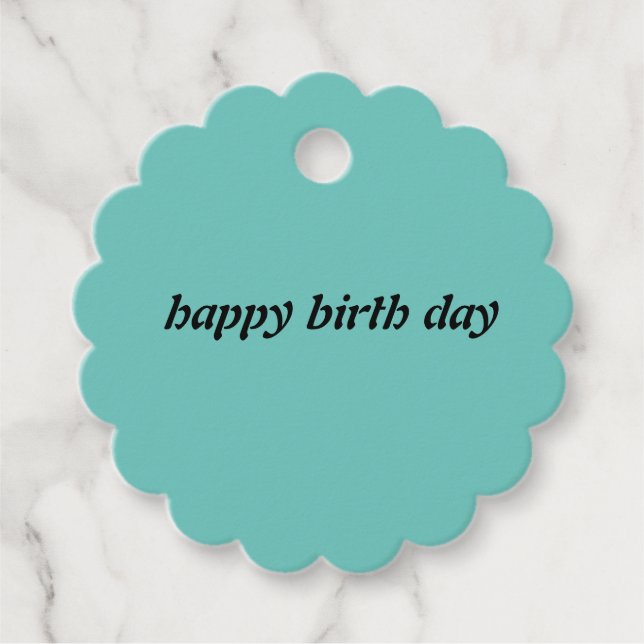 märkre för gåva från födelsedagspressen i grönt ly gåvor etiketter (Framsida)