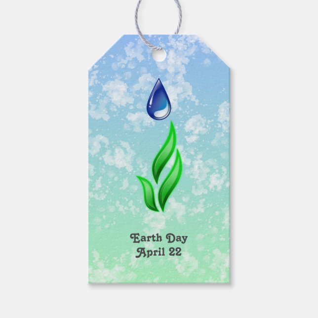 Märkre för gåva från jorddagen presentetikett (Framsidan)