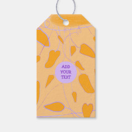 märkre för gåvogåvor från hand plockade orange bla presentetikett
