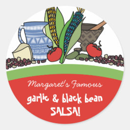 Märkre för gåvor från Mexikanska sydvästra mat Runt Klistermärke