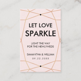 Märkre för Geometric Ro Guld Gnistra | ANPASSNINGS Visitkort