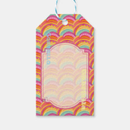 Märkre för Glatt vattenfärgsutskrift för personlig Presentetikett