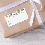 Märkre för glatta Stollig Helgdag Gift Adressetikett<br><div class="desc">Modern helgdag presentetiketter med en färgstark blommigt gräns för att samordna märkrn med vår Glatta samling i Stollig. Använda designen verktyg om du vill lägga till ett foto,  ändra bakgrunden till färg eller redigera texten typsnitt och färger om du vill skapa en unik design av ett slag.</div>