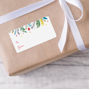 Märkre för glatta Stollig Helgdag Gift Adressetikett