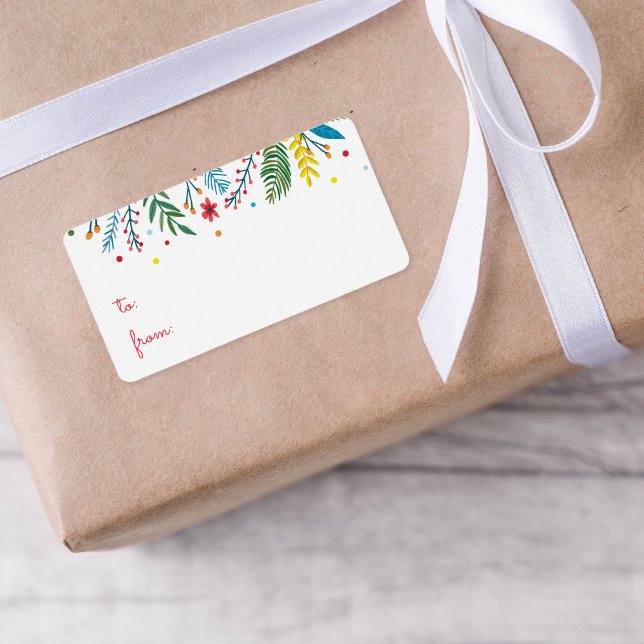 Märkre för glatta Stollig Helgdag Gift Adressetikett (Skapare uppladdad)