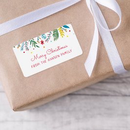 Märkre för glatta Stollig Helgdag Gift Adressetikett
