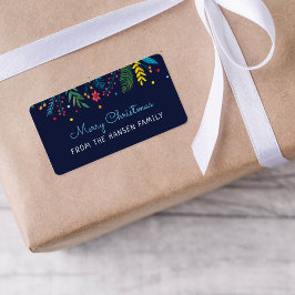 Märkre för glatta Stollig Helgdag Gift Adressetikett