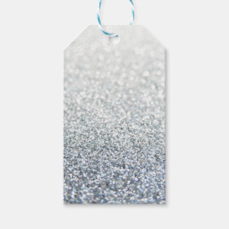 märkre för glittergåvor från silver och grått presentetikett