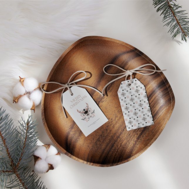 Märkre för God jul Gift med minimalistisk vattenfä Presentetikett (Skapare uppladdad)