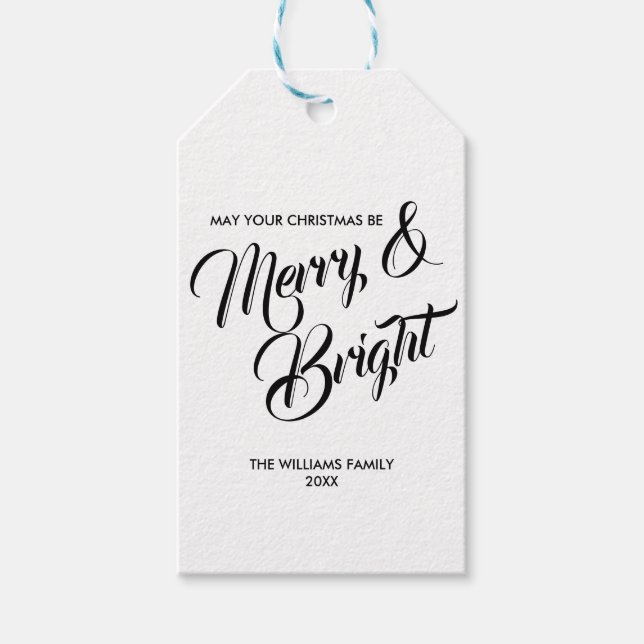 Märkre för god jul och Helgdag Presentetikett (Framsidan)