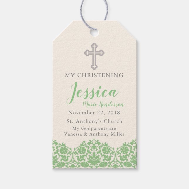 Märkre för Grönt av religiösa Presentetikett (Framsidan)
