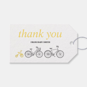 Märkre för gult Bicycle Gift Presentetikett
