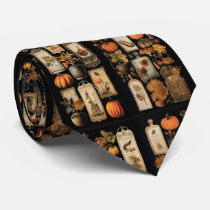 Märkre för Halloween Pumpkins vintage Slips