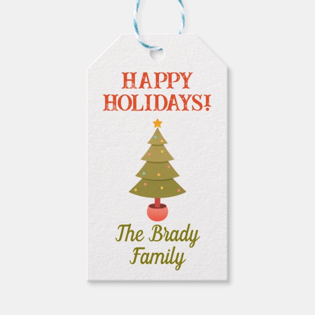 märkre för helgdag av personlig presentetikett (Framsidan)