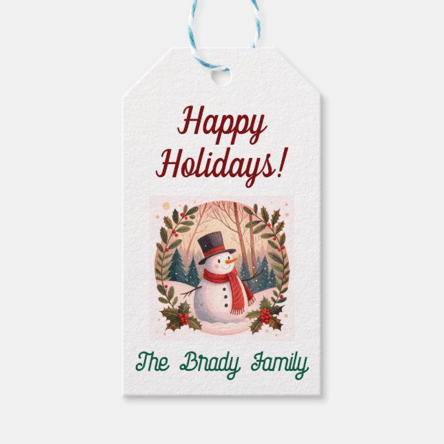 märkre för helgdag av personlig presentetikett (Framsidan)