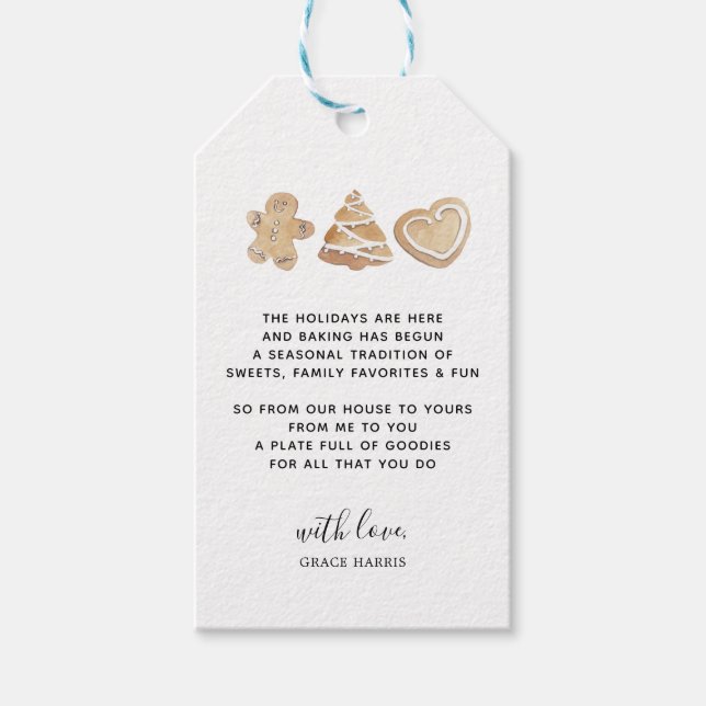 Märkre för helgdag Bakade varor Presentetikett (Framsidan)