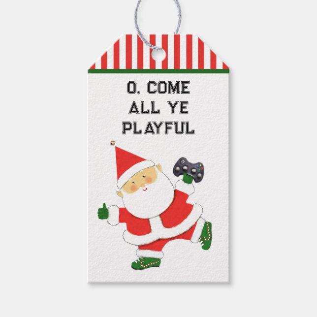 Märkre för Helgdag i julspel Presentetikett (Framsidan)