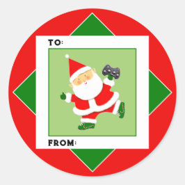 Märkre för Helgdag i julspel Runt Klistermärke