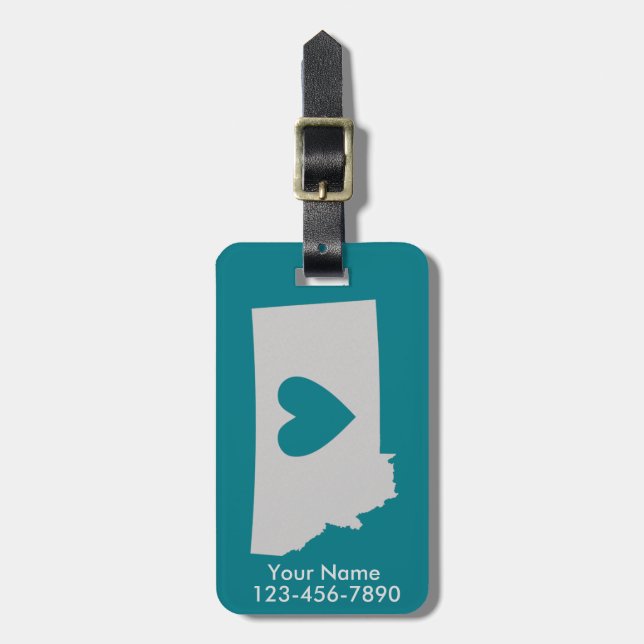 Märkre för hjärtaMontana statlig beställnings- Bagagebricka (Vertikal Framsida)