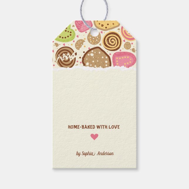 Märkre för homebakade, bakverk och märkre presentetikett (Framsidan)