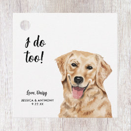 Märkre för Hund Wedding Favor Gåvor Etiketter