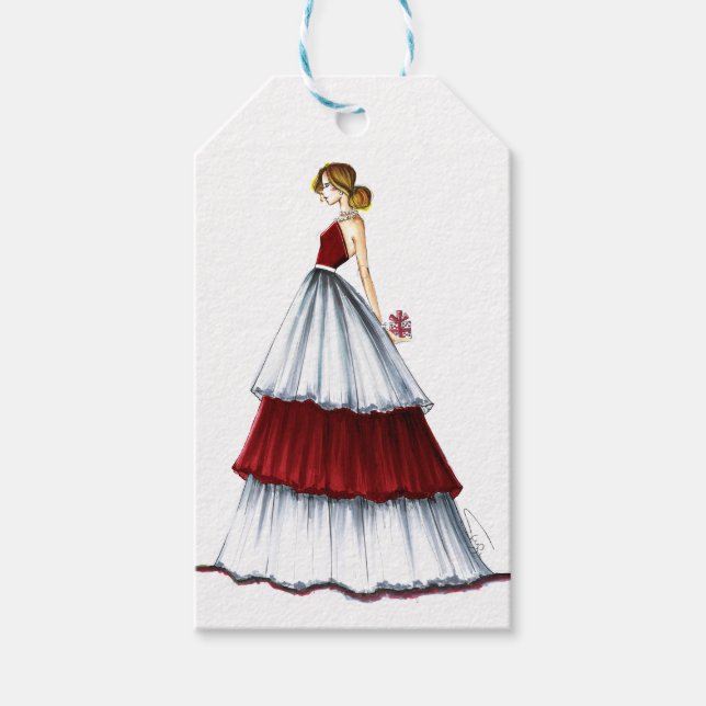 Märkre för illustration av Mode under julafton Presentetikett (Framsidan)