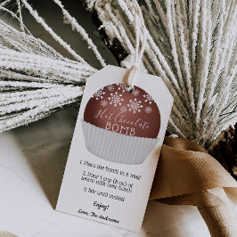 Märkre för instruktion om hett Chocolate Bomb Presentetikett