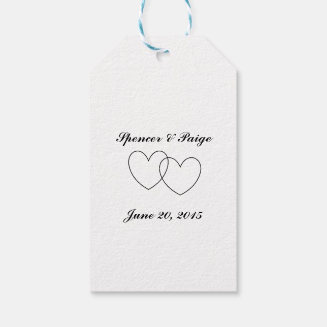 märkre för "Interlocking Hearts" Presentetikett (Baksidan)