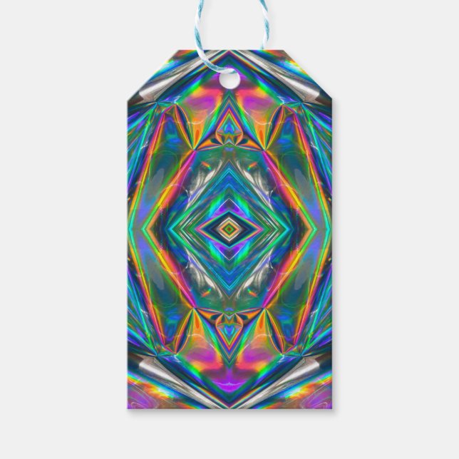 Märkre för Iridescent Chrome Gift Presentetikett (Framsidan)