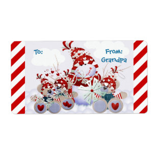 Märkre för jul för Personalizable snögubbenall Fraktsedel