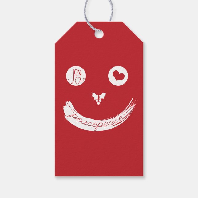 Märkre för julfred Kärlek Joy Helgdag Gift Presentetikett (Framsidan)