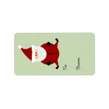 Märkre för julgåva från Cute Round Jultomten