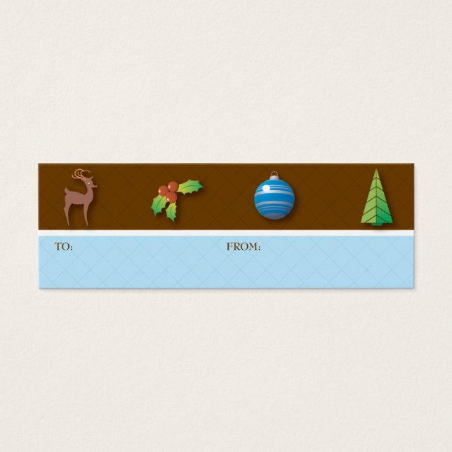 Märkre för julikoner litet visitkort (Framsidan)