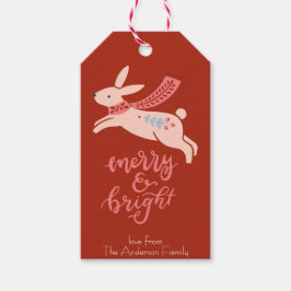 Märkre för julklapp för folkkonst-julklapp presentetikett